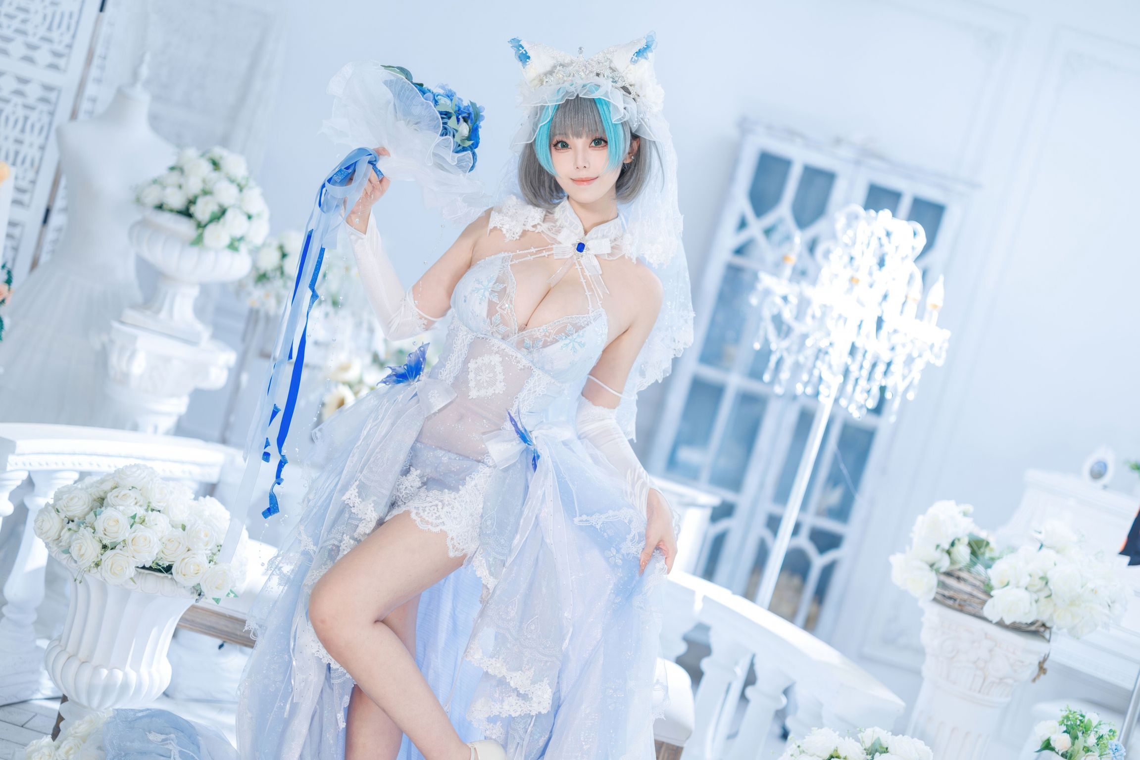 Coser@蜜汁猫裘: 碧蓝航线 柴郡 花嫁 (134 photos + 2 videos) 4 Coser@蜜汁猫裘: 碧蓝航线 柴郡 花嫁 (134 photos + 2 videos) 4