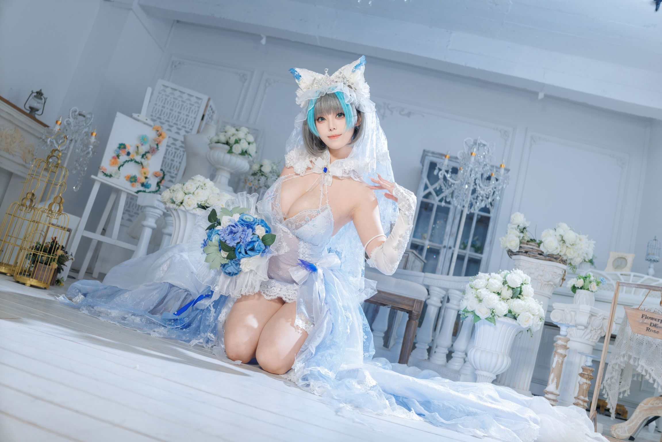 Coser@蜜汁猫裘: 碧蓝航线 柴郡 花嫁 (134 photos + 2 videos) 9 Coser@蜜汁猫裘: 碧蓝航线 柴郡 花嫁 (134 photos + 2 videos) 9