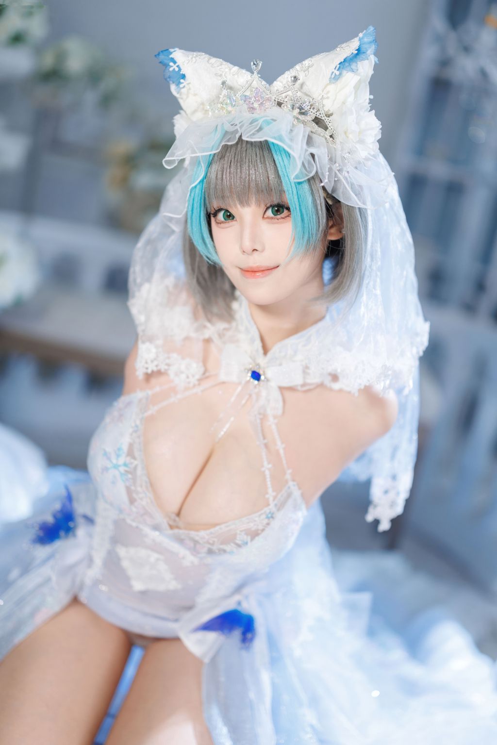 Coser@蜜汁猫裘: 碧蓝航线 柴郡 花嫁 (134 photos + 2 videos) 13 Coser@蜜汁猫裘: 碧蓝航线 柴郡 花嫁 (134 photos + 2 videos) 13