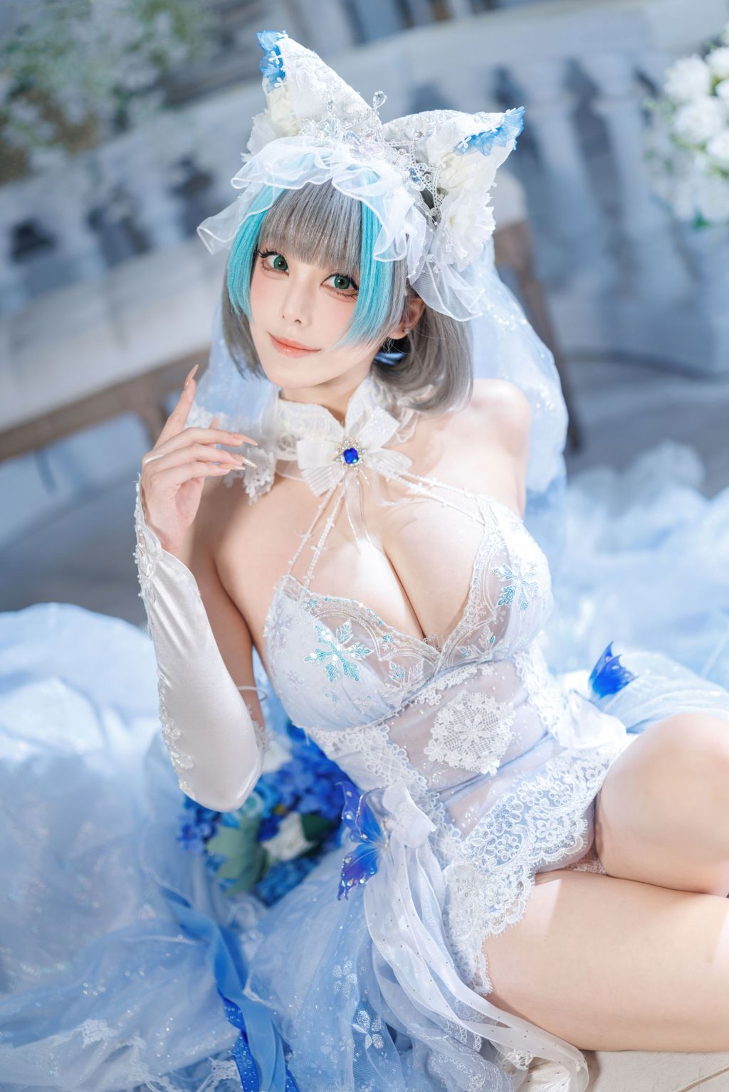 Coser@蜜汁猫裘: 碧蓝航线 柴郡 花嫁 (134 photos + 2 videos) 7 Coser@蜜汁猫裘: 碧蓝航线 柴郡 花嫁 (134 photos + 2 videos) 7