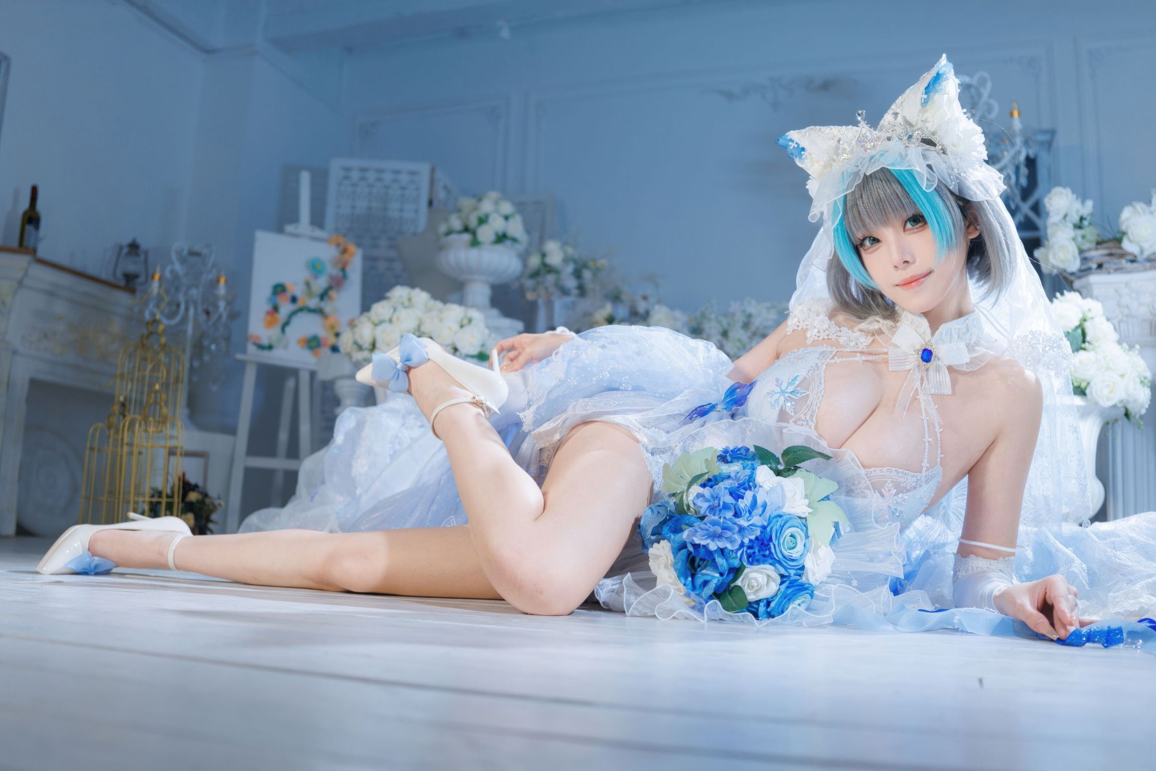 Coser@蜜汁猫裘: 碧蓝航线 柴郡 花嫁 (134 photos + 2 videos) 6 Coser@蜜汁猫裘: 碧蓝航线 柴郡 花嫁 (134 photos + 2 videos) 6