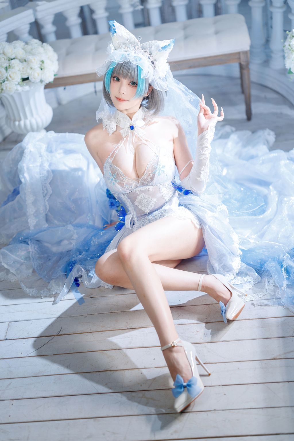 Coser@蜜汁猫裘: 碧蓝航线 柴郡 花嫁 (134 photos + 2 videos) 11 Coser@蜜汁猫裘: 碧蓝航线 柴郡 花嫁 (134 photos + 2 videos) 11