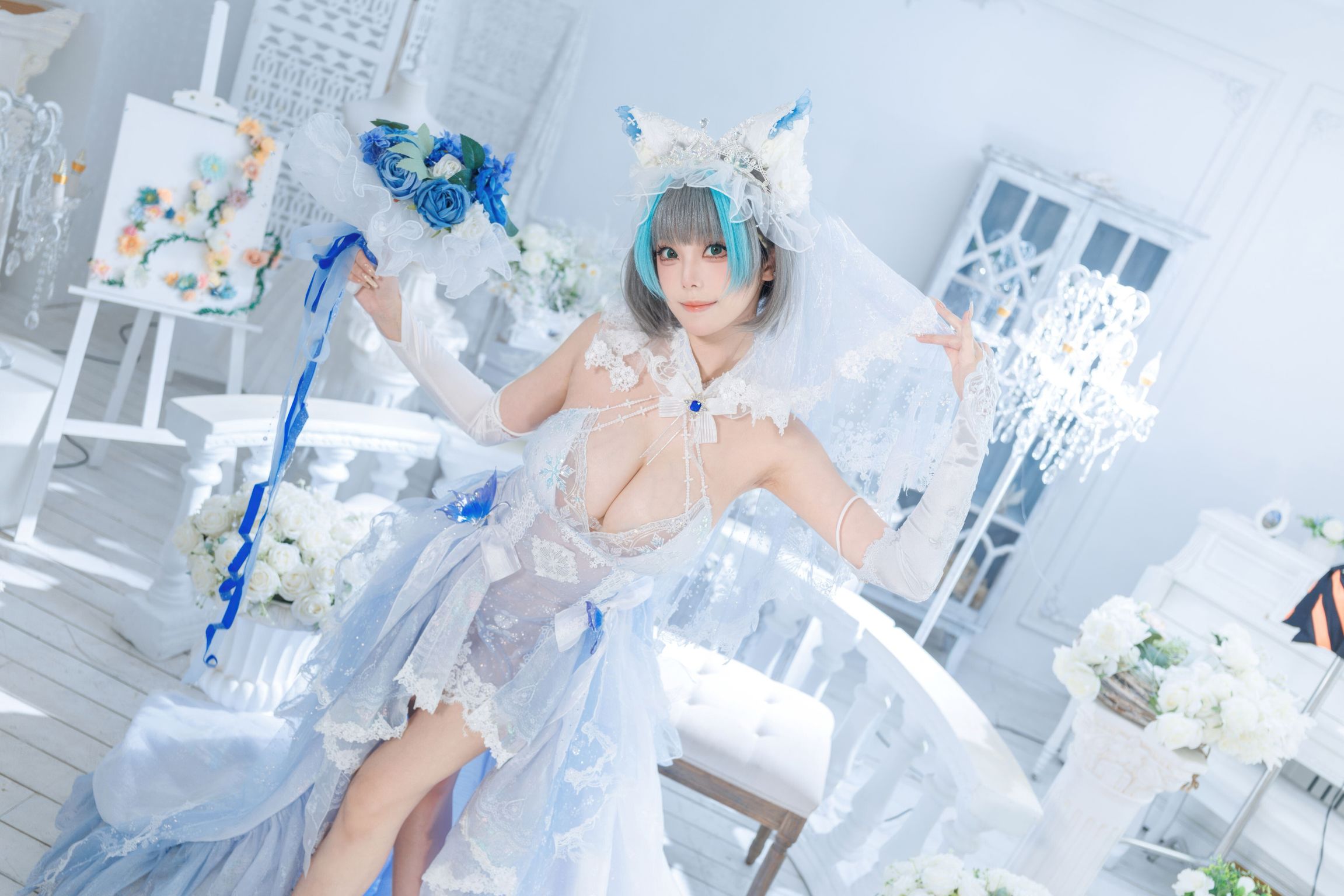 Coser@蜜汁猫裘: 碧蓝航线 柴郡 花嫁 (134 photos + 2 videos) 12 Coser@蜜汁猫裘: 碧蓝航线 柴郡 花嫁 (134 photos + 2 videos) 12