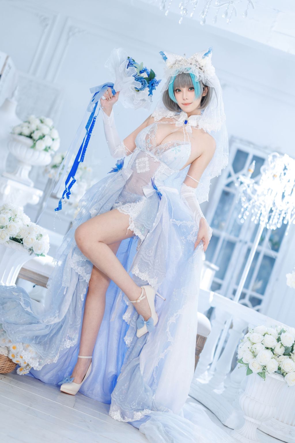 Coser@蜜汁猫裘: 碧蓝航线 柴郡 花嫁 (134 photos + 2 videos) 13 Coser@蜜汁猫裘: 碧蓝航线 柴郡 花嫁 (134 photos + 2 videos) 13