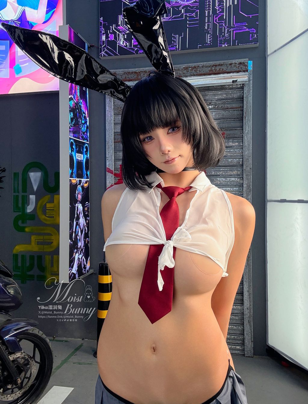 Coser@黏黏团子兔: 2025年10月作品 賽博逆JK (87 photos)
