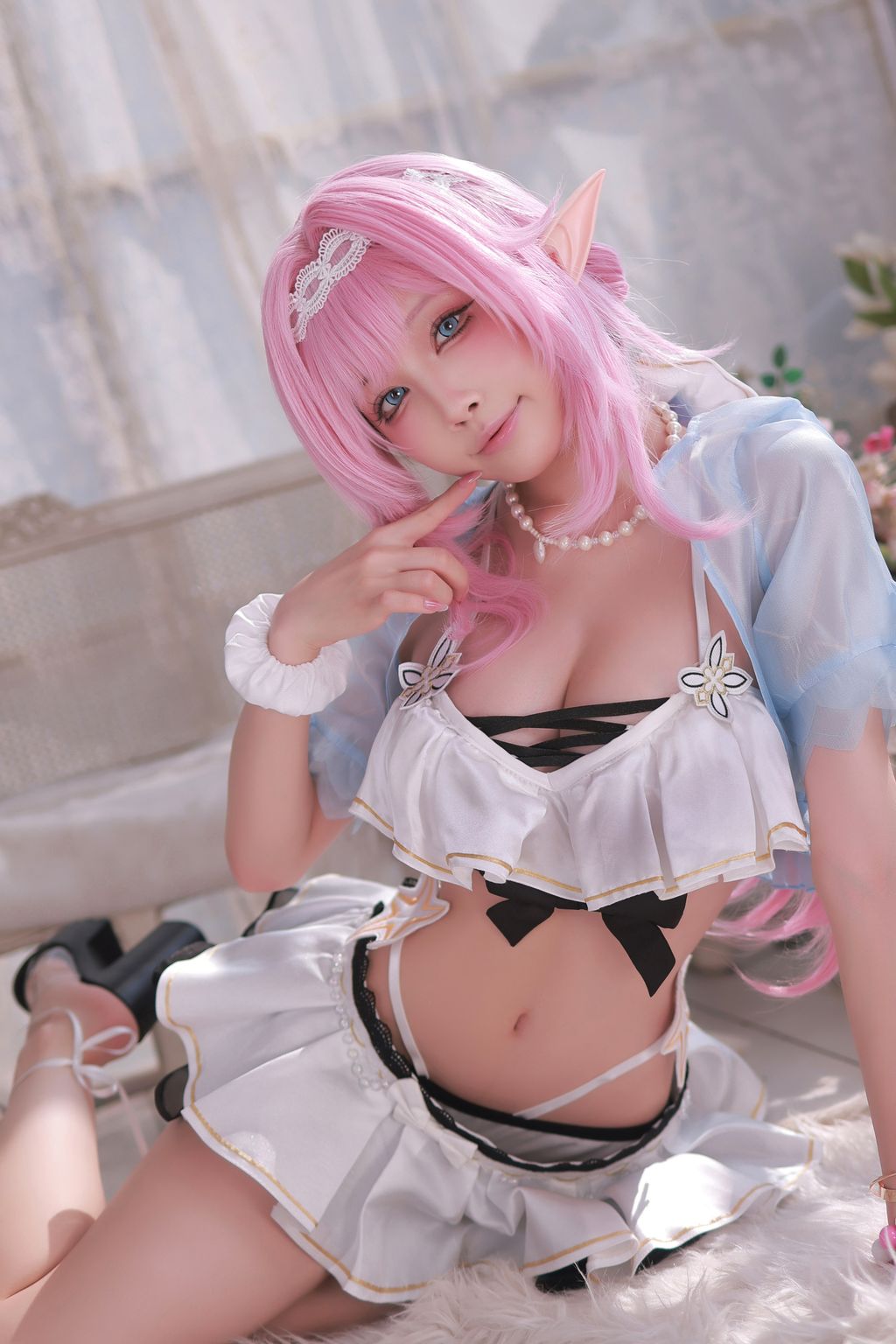 Coser@水淼Aqua: T2 Elysia Swimsuit (Honkai Imapct3) (52 photos)