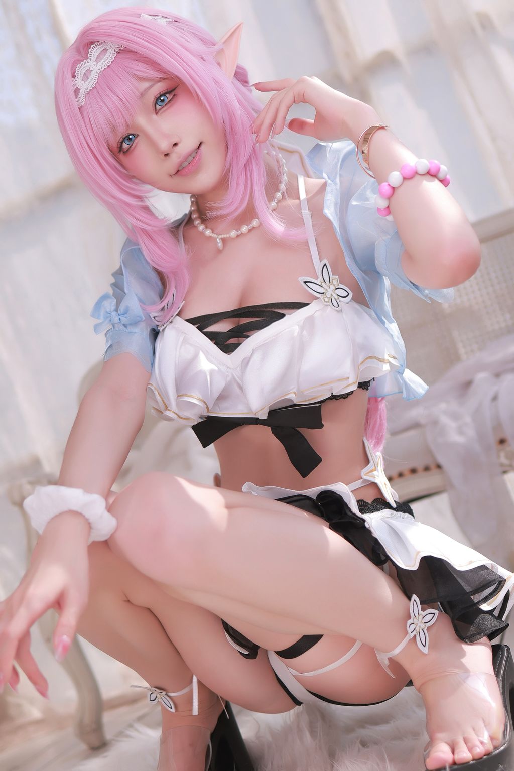Coser@水淼Aqua: T2 Elysia Swimsuit (Honkai Imapct3) (52 photos)