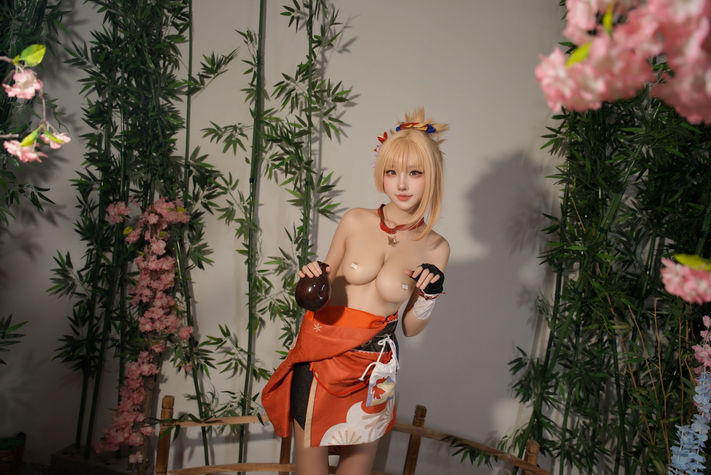Coser@CatDemon喵崽 (你的喵崽): 原神 宵宫+S (111 photos)