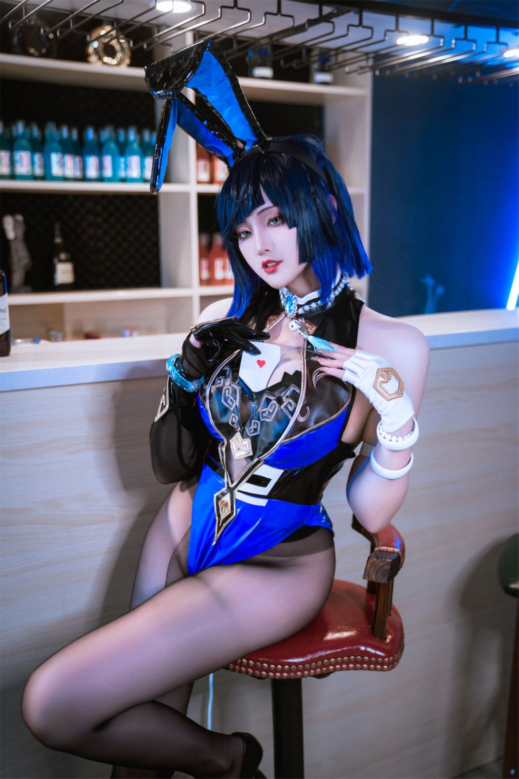 Coser@Natsuko夏夏子: 原神 夜兰兔女郎 (74 photos + 1 video)
