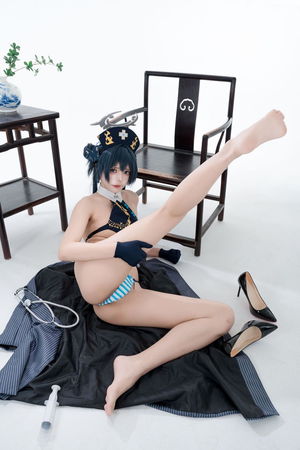 Coser@君颜圆又圆: 蔚蓝档案 龙华妃咲 护士 (100 photos + 1 video) 6 Coser@君颜圆又圆: 蔚蓝档案 龙华妃咲 护士 (100 photos + 1 video) 6
