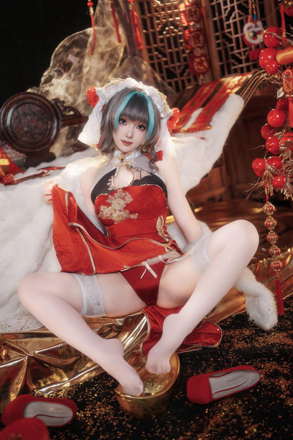 Coser@Bangni邦尼: 碧蓝航线 柴郡新春旗袍 (81 photos + 8 videos) 5 Coser@Bangni邦尼: 碧蓝航线 柴郡新春旗袍 (81 photos + 8 videos) 5