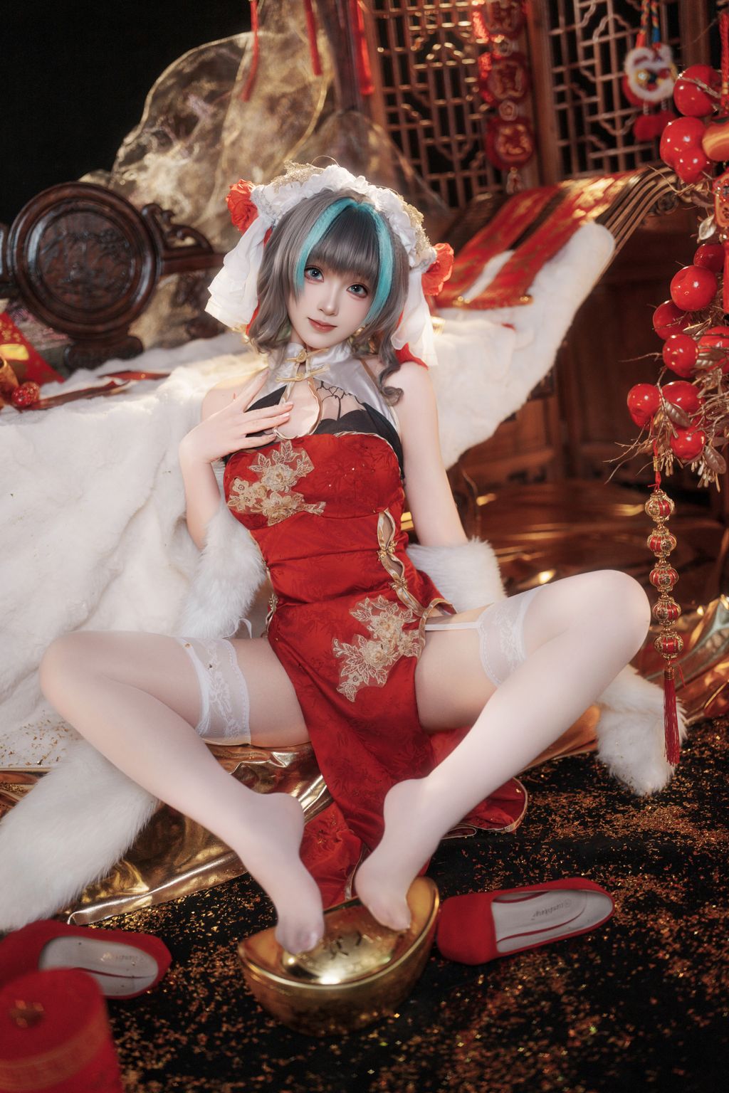Coser@Bangni邦尼: 碧蓝航线 柴郡新春旗袍 (81 photos + 8 videos) 6 Coser@Bangni邦尼: 碧蓝航线 柴郡新春旗袍 (81 photos + 8 videos) 6