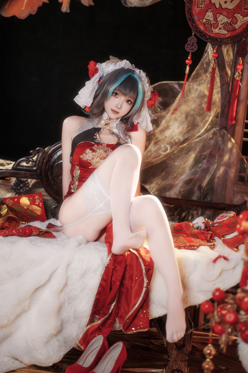 Coser@Bangni邦尼: 碧蓝航线 柴郡新春旗袍 (81 photos + 8 videos) 11 Coser@Bangni邦尼: 碧蓝航线 柴郡新春旗袍 (81 photos + 8 videos) 11