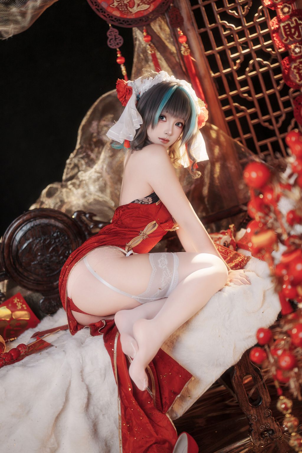 Coser@Bangni邦尼: 碧蓝航线 柴郡新春旗袍 (81 photos + 8 videos) 12 Coser@Bangni邦尼: 碧蓝航线 柴郡新春旗袍 (81 photos + 8 videos) 12