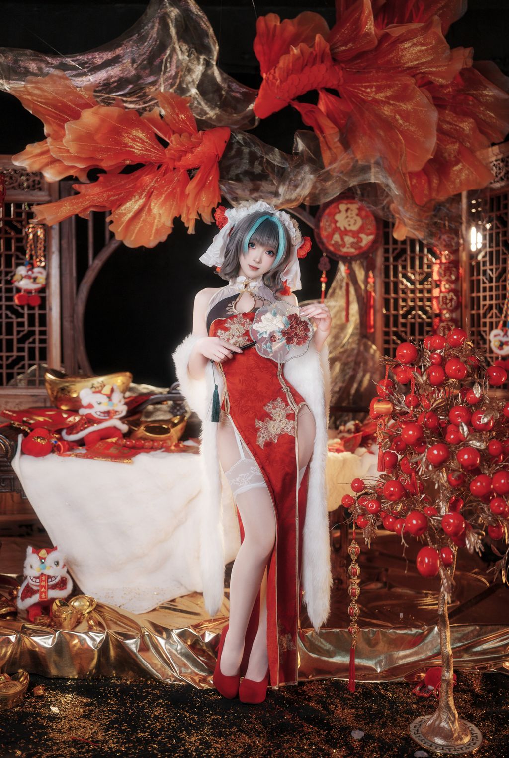 Coser@Bangni邦尼: 碧蓝航线 柴郡新春旗袍 (81 photos + 8 videos) 13 Coser@Bangni邦尼: 碧蓝航线 柴郡新春旗袍 (81 photos + 8 videos) 13