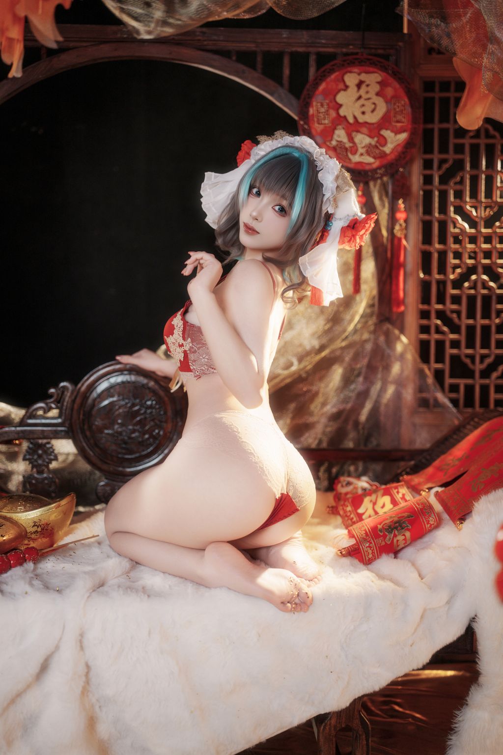 Coser@Bangni邦尼: 碧蓝航线 柴郡新春旗袍 (81 photos + 8 videos) 8 Coser@Bangni邦尼: 碧蓝航线 柴郡新春旗袍 (81 photos + 8 videos) 8