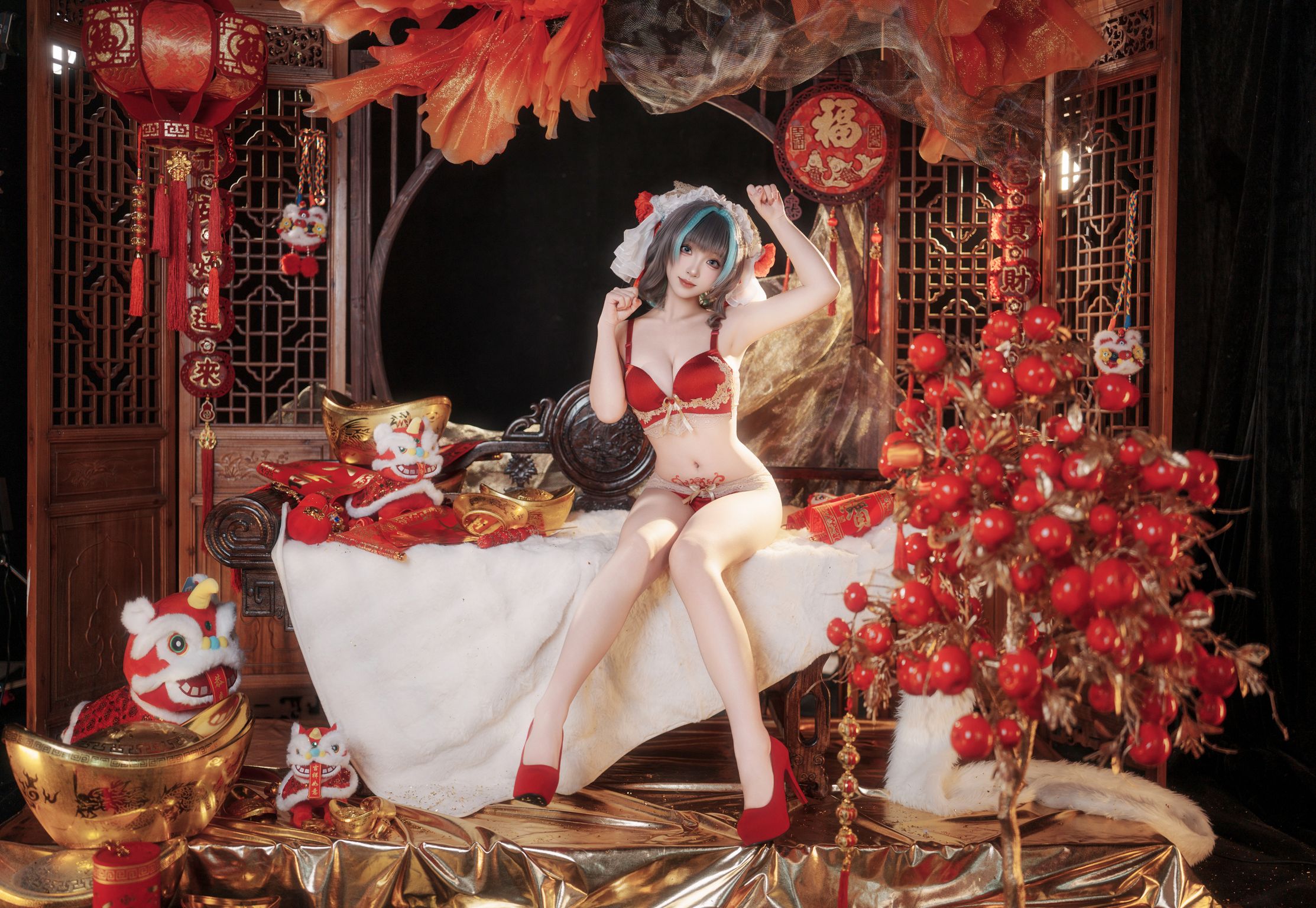 Coser@Bangni邦尼: 碧蓝航线 柴郡新春旗袍 (81 photos + 8 videos) 4 Coser@Bangni邦尼: 碧蓝航线 柴郡新春旗袍 (81 photos + 8 videos) 4