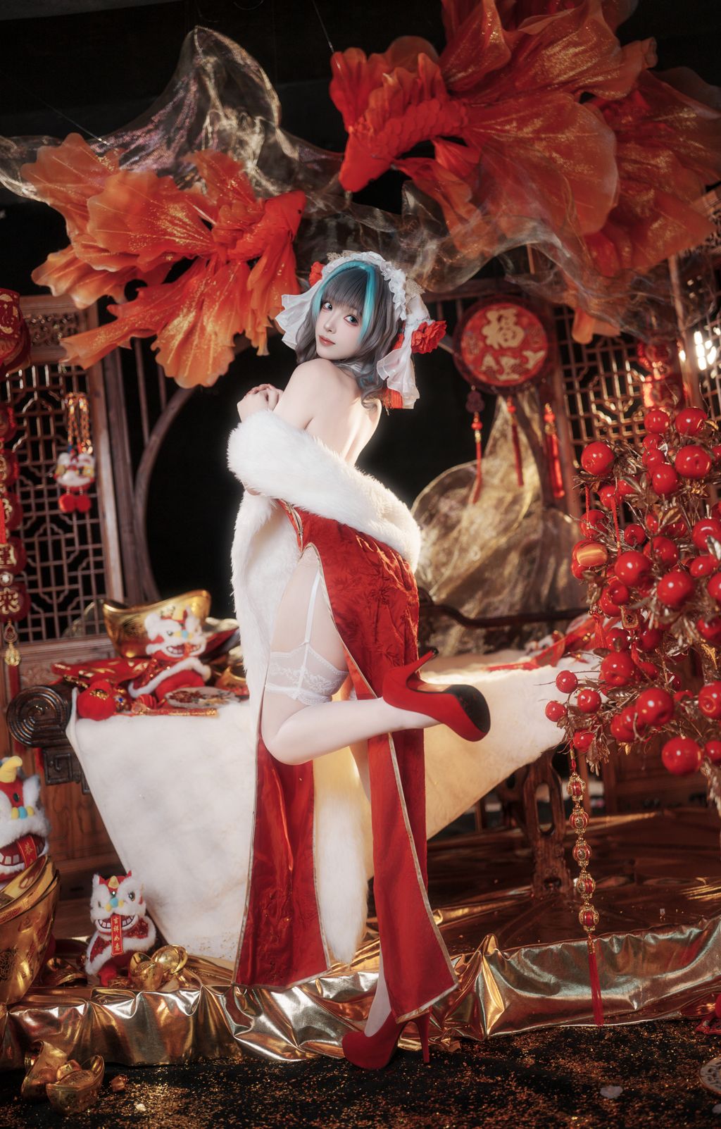 Coser@Bangni邦尼: 碧蓝航线 柴郡新春旗袍 (81 photos + 8 videos) 17 Coser@Bangni邦尼: 碧蓝航线 柴郡新春旗袍 (81 photos + 8 videos) 17