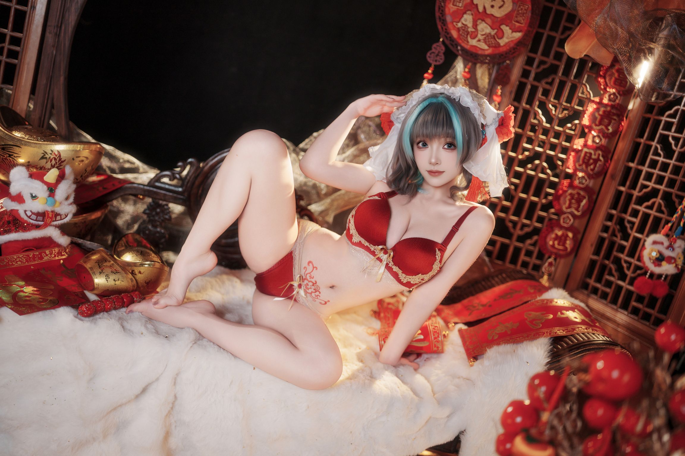 Coser@Bangni邦尼: 碧蓝航线 柴郡新春旗袍 (81 photos + 8 videos) 9 Coser@Bangni邦尼: 碧蓝航线 柴郡新春旗袍 (81 photos + 8 videos) 9