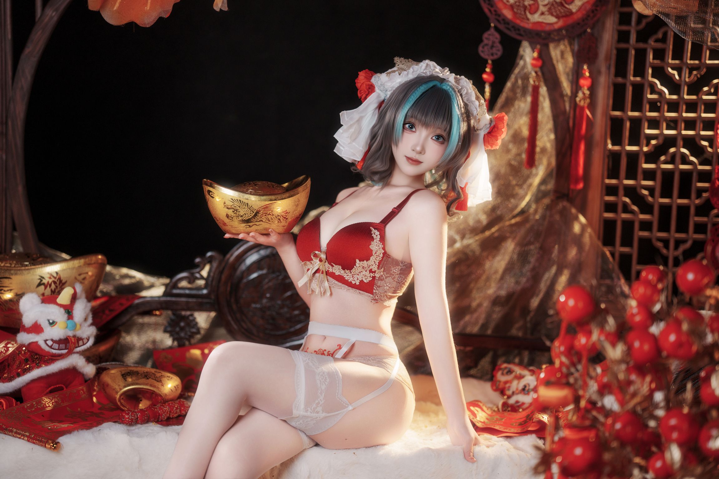 Coser@Bangni邦尼: 碧蓝航线 柴郡新春旗袍 (81 photos + 8 videos) 19 Coser@Bangni邦尼: 碧蓝航线 柴郡新春旗袍 (81 photos + 8 videos) 19