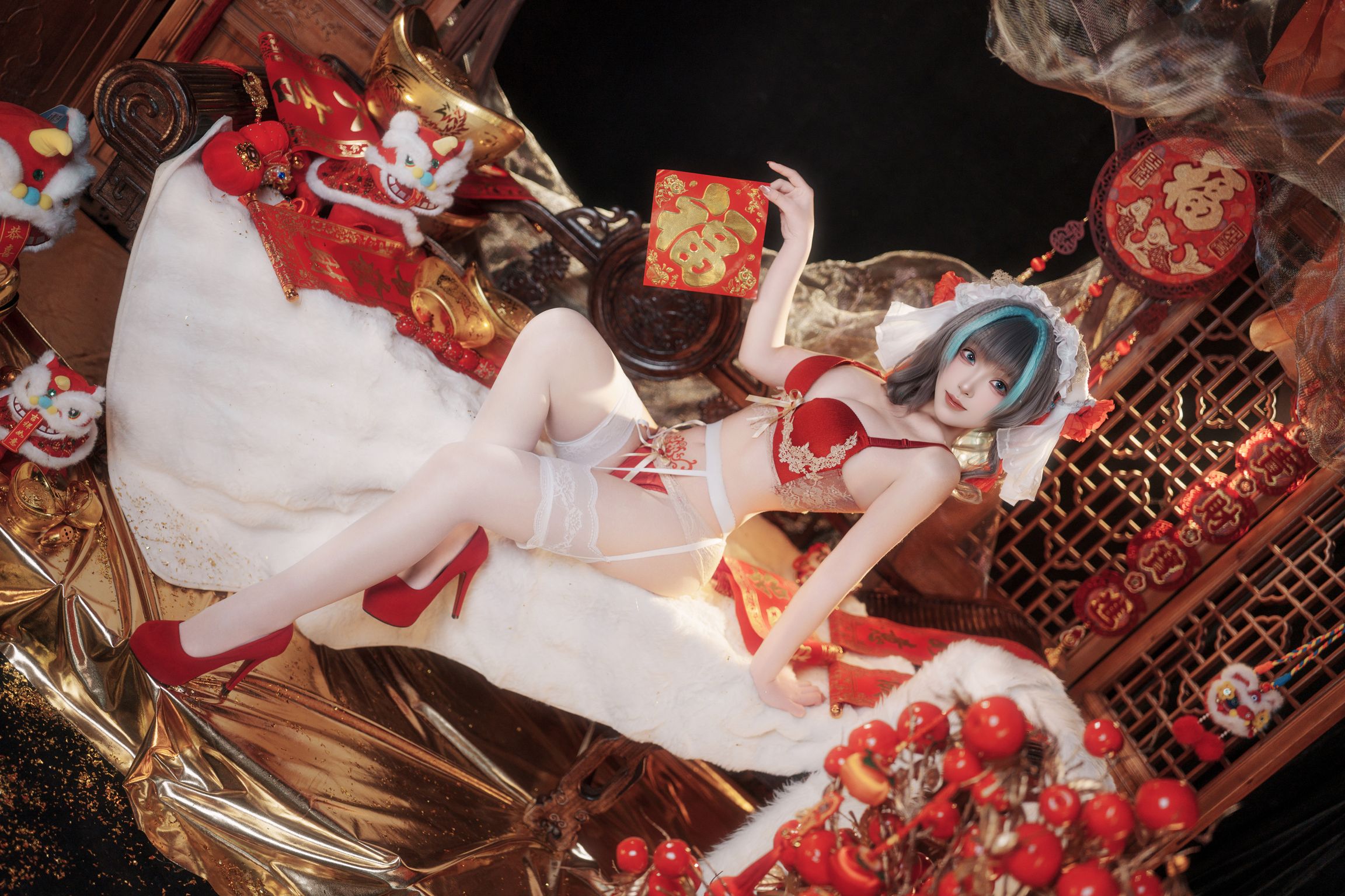 Coser@Bangni邦尼: 碧蓝航线 柴郡新春旗袍 (81 photos + 8 videos) 5 Coser@Bangni邦尼: 碧蓝航线 柴郡新春旗袍 (81 photos + 8 videos) 5