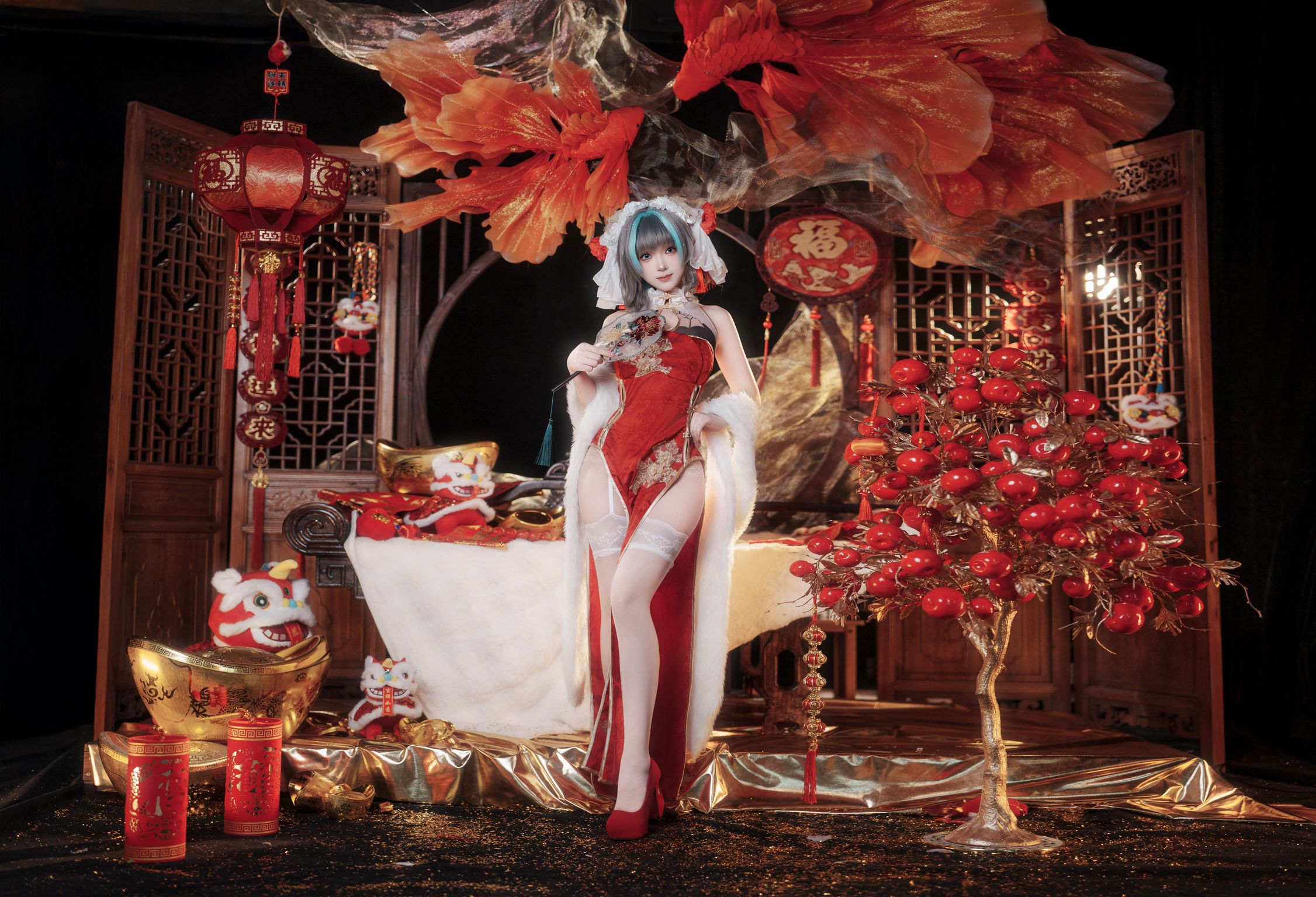 Coser@Bangni邦尼: 碧蓝航线 柴郡新春旗袍 (81 photos + 8 videos) 4 Coser@Bangni邦尼: 碧蓝航线 柴郡新春旗袍 (81 photos + 8 videos) 4