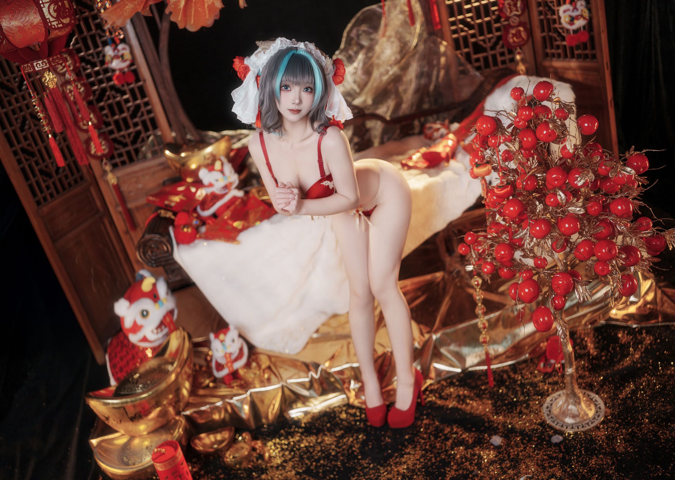 Coser@Bangni邦尼: 碧蓝航线 柴郡新春旗袍 (81 photos + 8 videos) 17 Coser@Bangni邦尼: 碧蓝航线 柴郡新春旗袍 (81 photos + 8 videos) 17