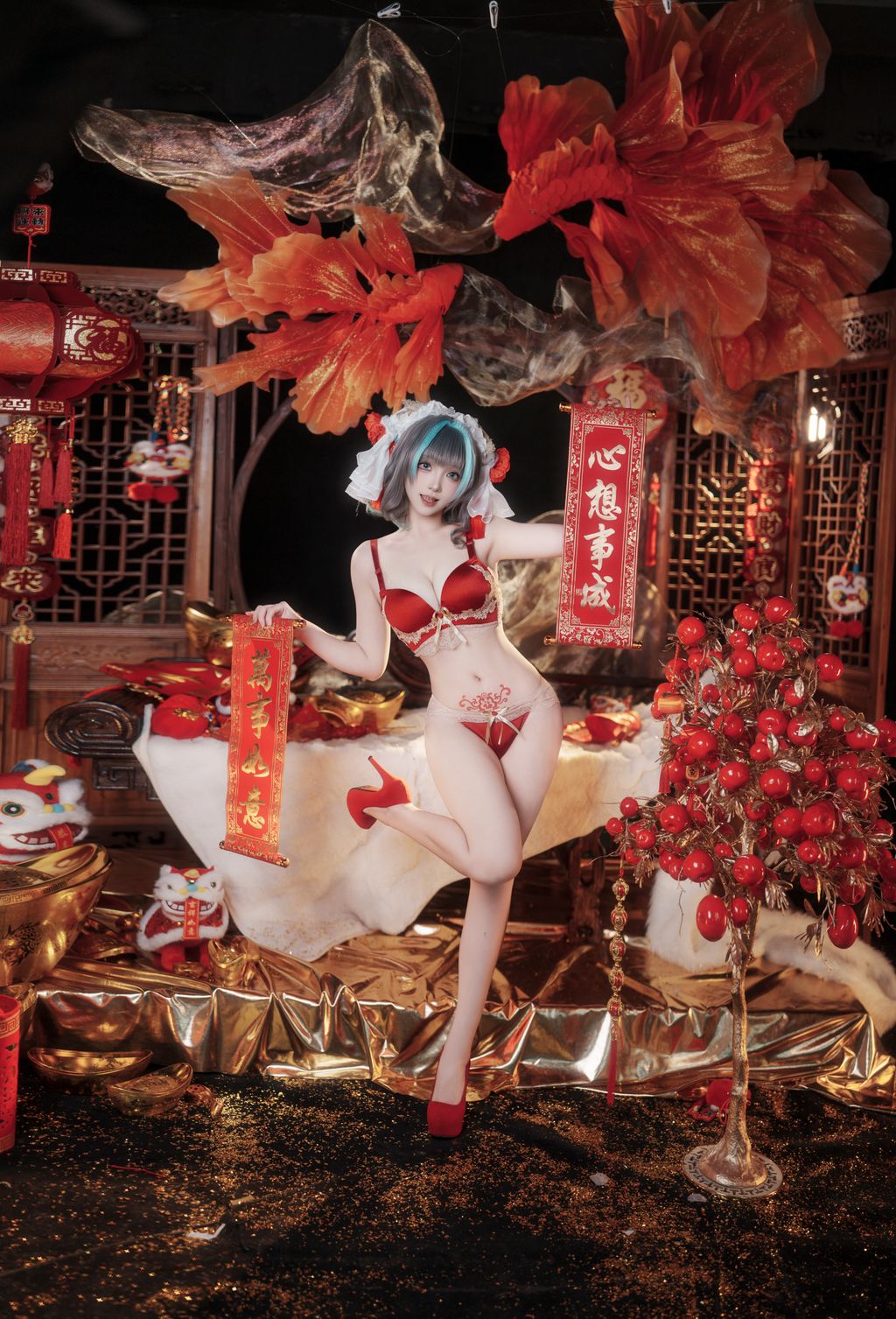 Coser@Bangni邦尼: 碧蓝航线 柴郡新春旗袍 (81 photos + 8 videos) 18 Coser@Bangni邦尼: 碧蓝航线 柴郡新春旗袍 (81 photos + 8 videos) 18