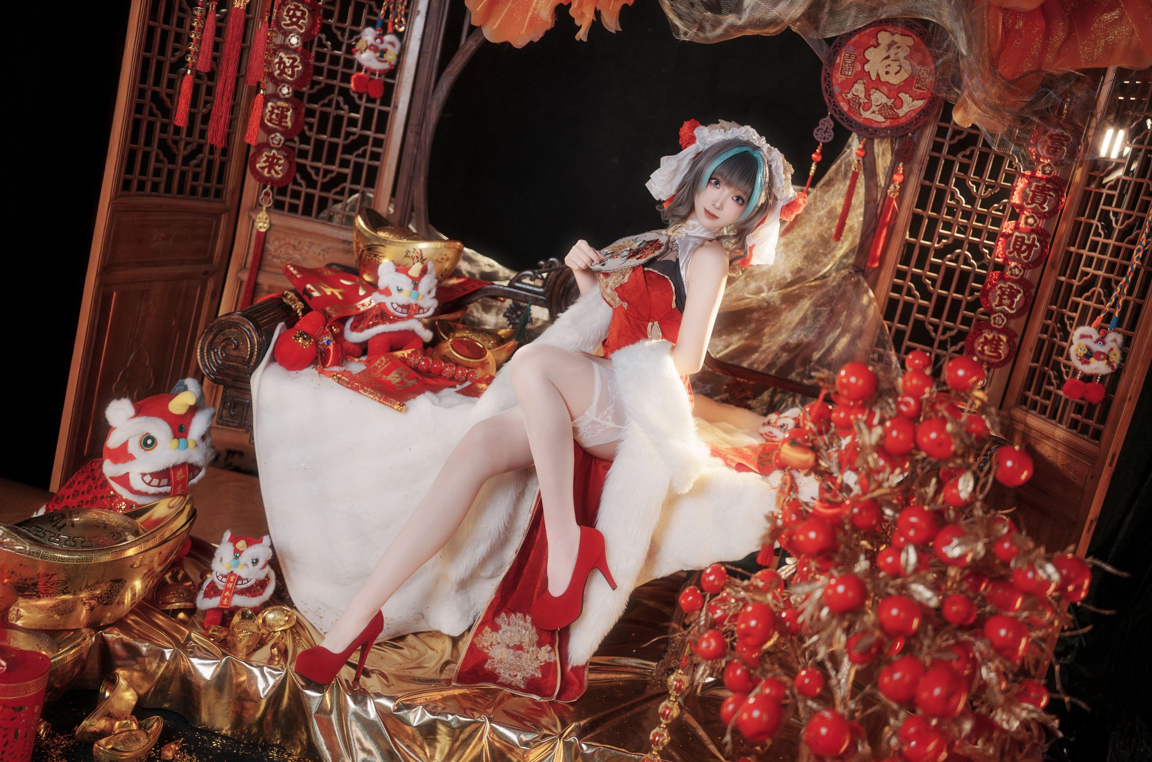 Coser@Bangni邦尼: 碧蓝航线 柴郡新春旗袍 (81 photos + 8 videos) 15 Coser@Bangni邦尼: 碧蓝航线 柴郡新春旗袍 (81 photos + 8 videos) 15