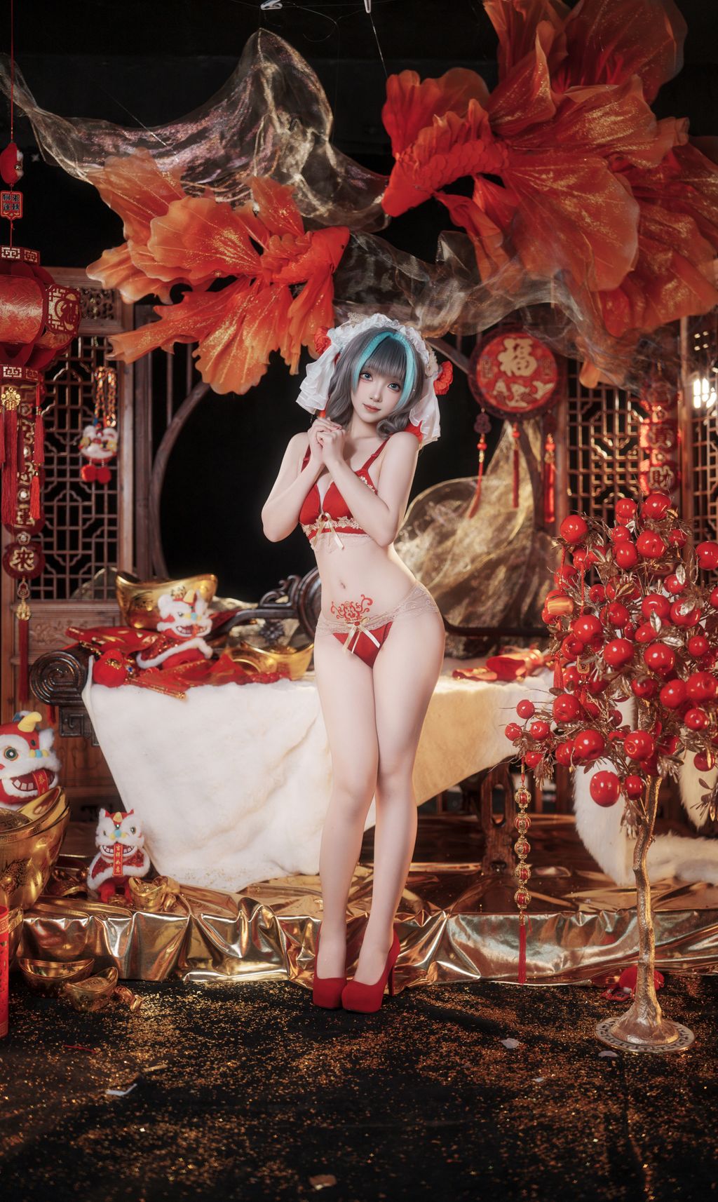 Coser@Bangni邦尼: 碧蓝航线 柴郡新春旗袍 (81 photos + 8 videos) 16 Coser@Bangni邦尼: 碧蓝航线 柴郡新春旗袍 (81 photos + 8 videos) 16