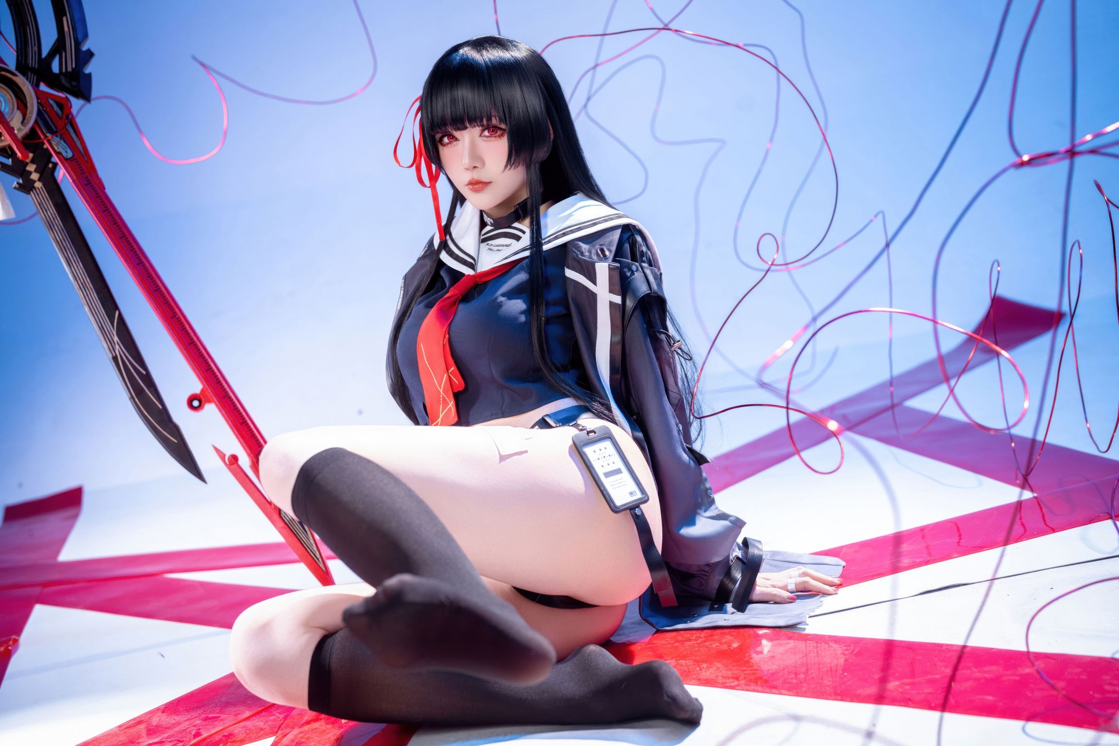 Coser@星之迟迟Hoshilily: 2026年04月计划 鸣潮 千咲 JK (64 photos)