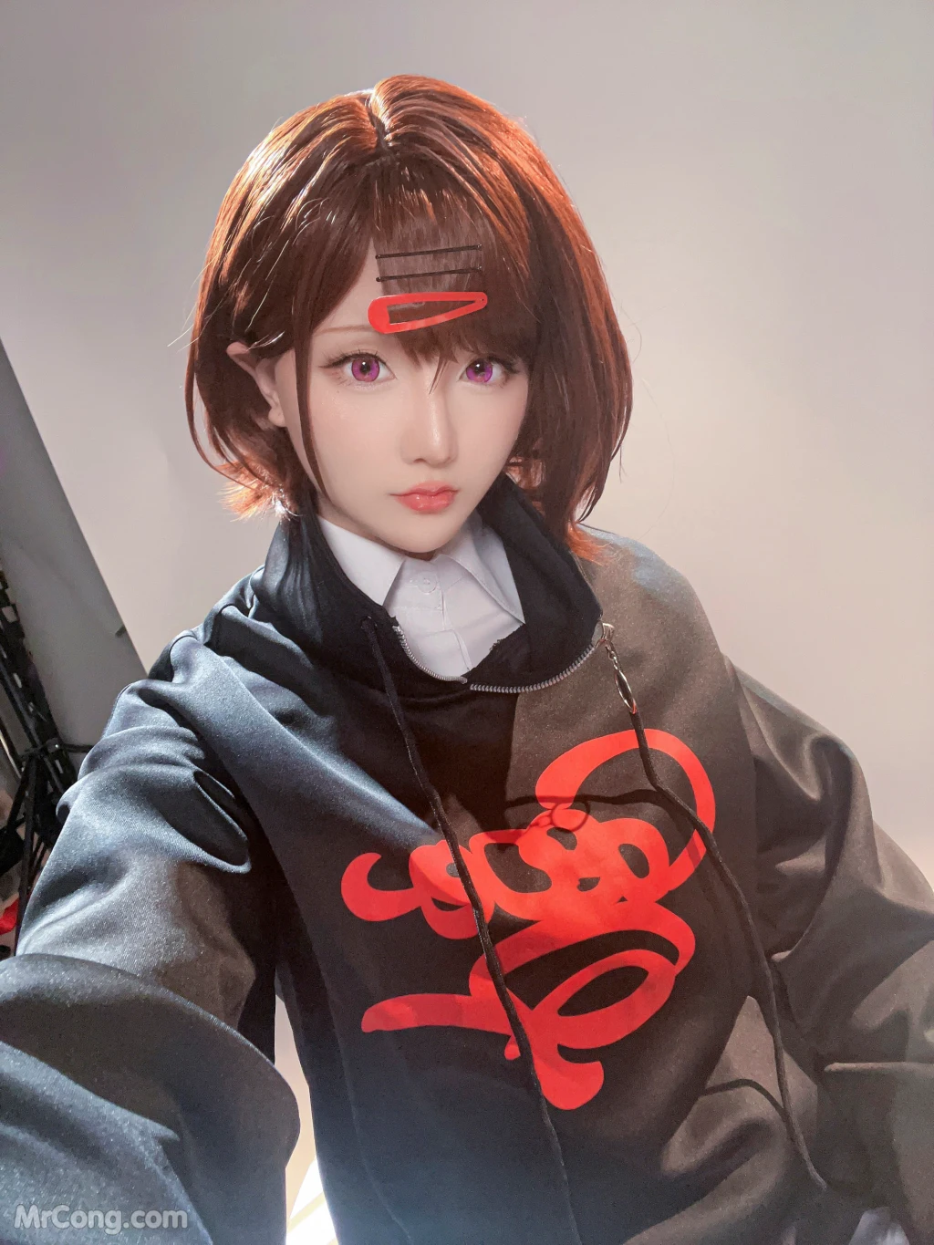 Coser@星之迟迟Hoshilily: 2023 6月计划B 偶像大师-樋口円香 (70 photos )