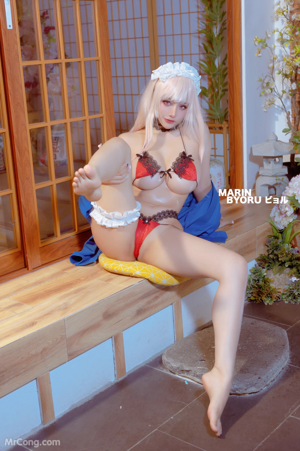 Coser@Byoru: Marin Red Lingerie (43 photos) 13 Coser@Byoru: Marin Red Lingerie (43 photos) 13