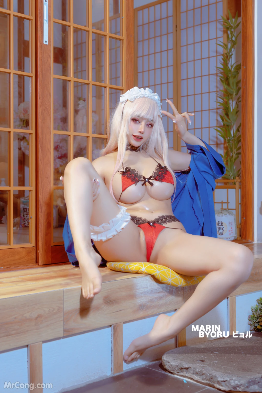 Coser@Byoru: Marin Red Lingerie (43 photos) 18 Coser@Byoru: Marin Red Lingerie (43 photos) 18