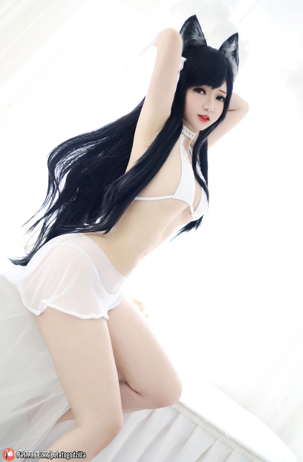 Coser@Potato Godzilla: Atago Bikini (35 photos)
