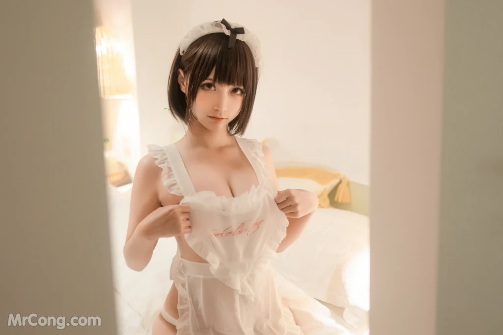 Coser@蠢沫沫 (chunmomo) Vol.151: 沫沫真爱版 爱心围裙 (50 photos)