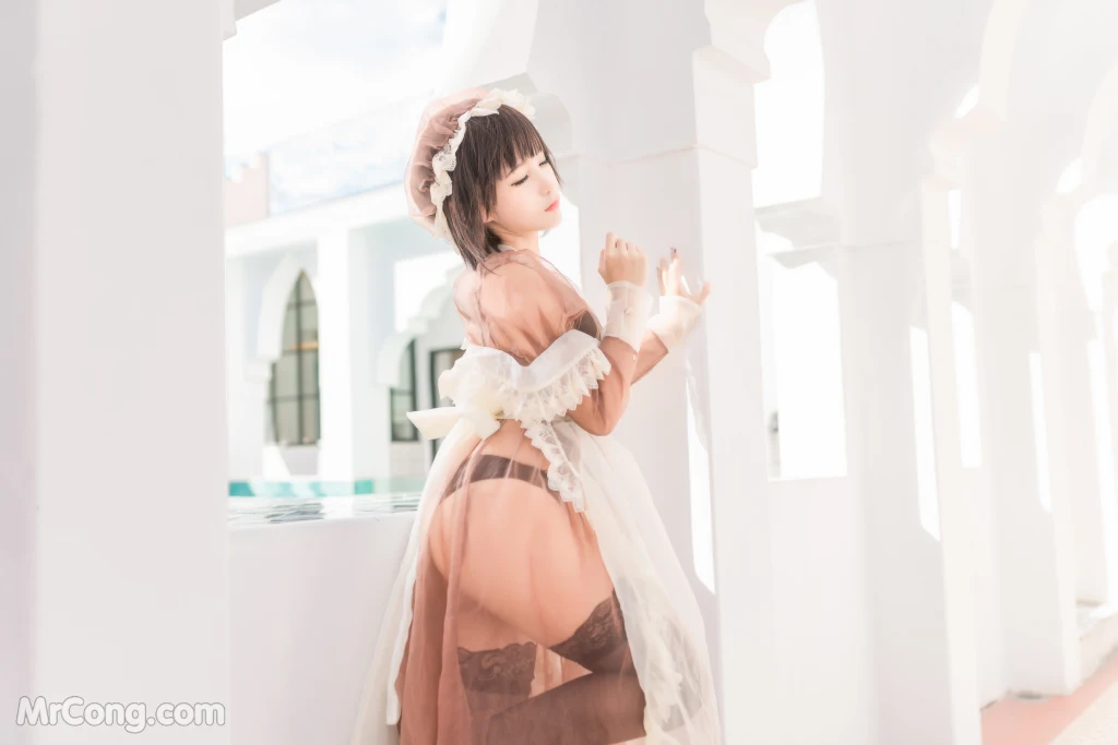 Coser@蠢沫沫 (chunmomo) Vol.167: 沫沫真爱版 室外女仆 (40 photos)