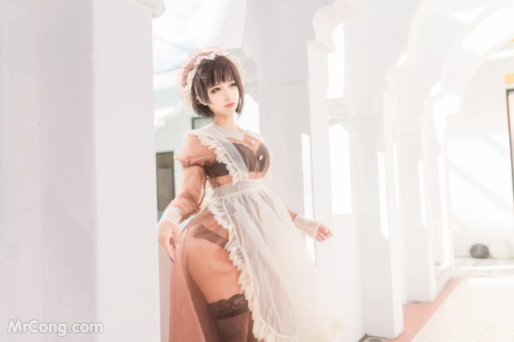 Coser@蠢沫沫 (chunmomo) Vol.167: 沫沫真爱版 室外女仆 (40 photos)