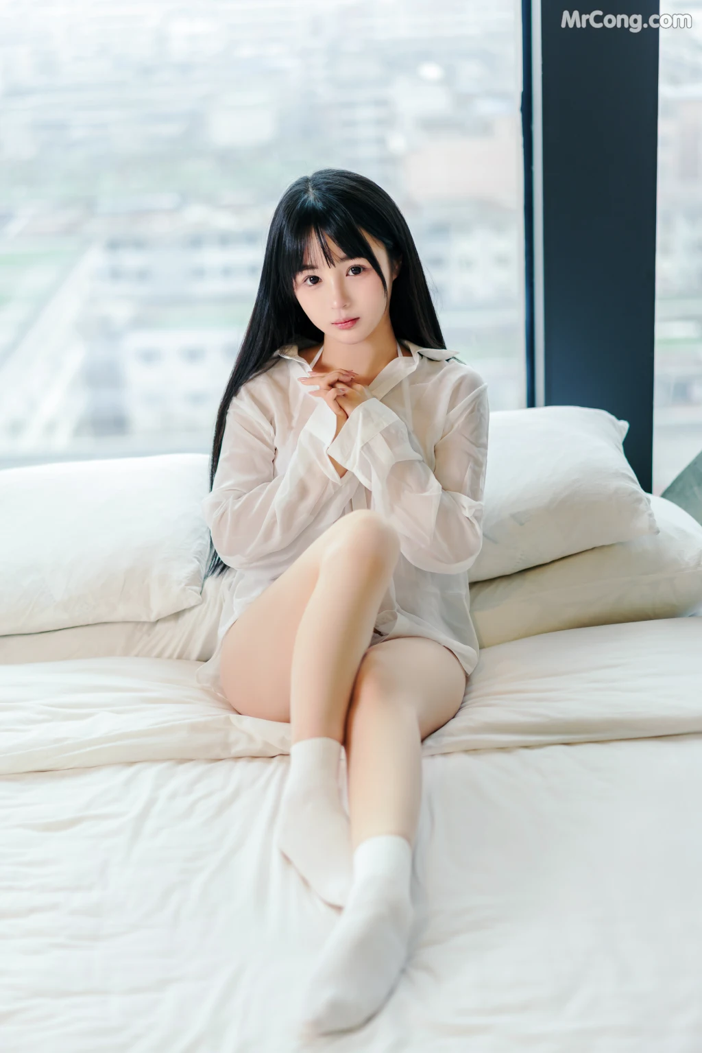 Coser@桜井宁宁: 男友衬衫 (Boyfriend Shirt) (49 photos)