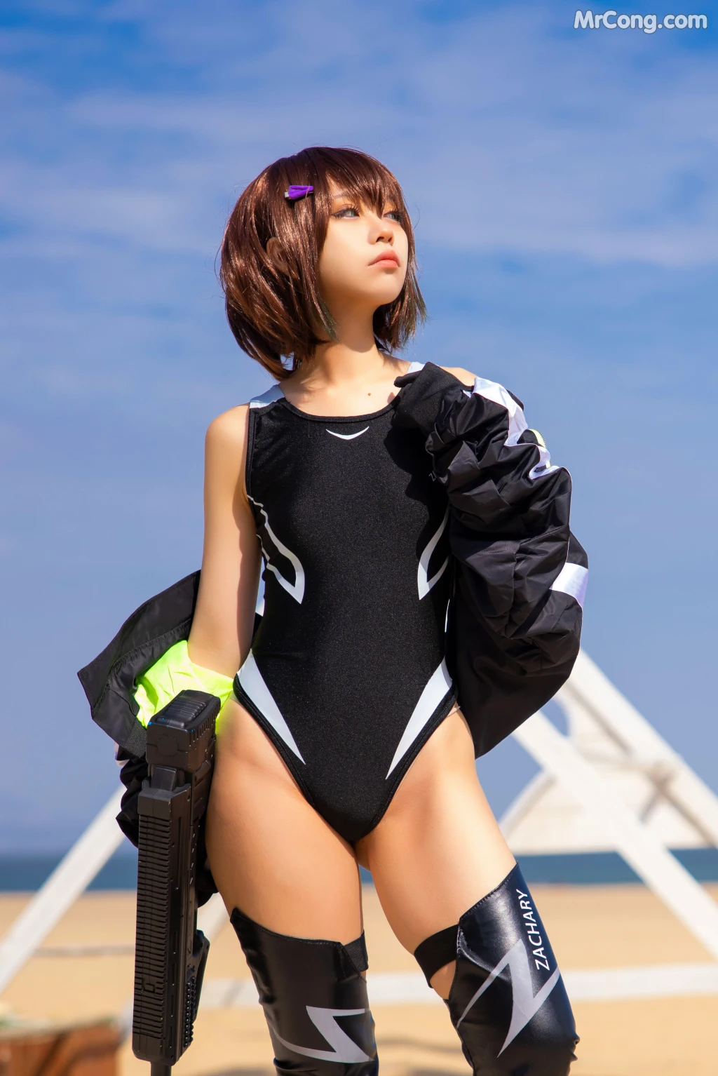Coser@G44不会受伤 Vol.089: 水泳部的部長 (57 photos)