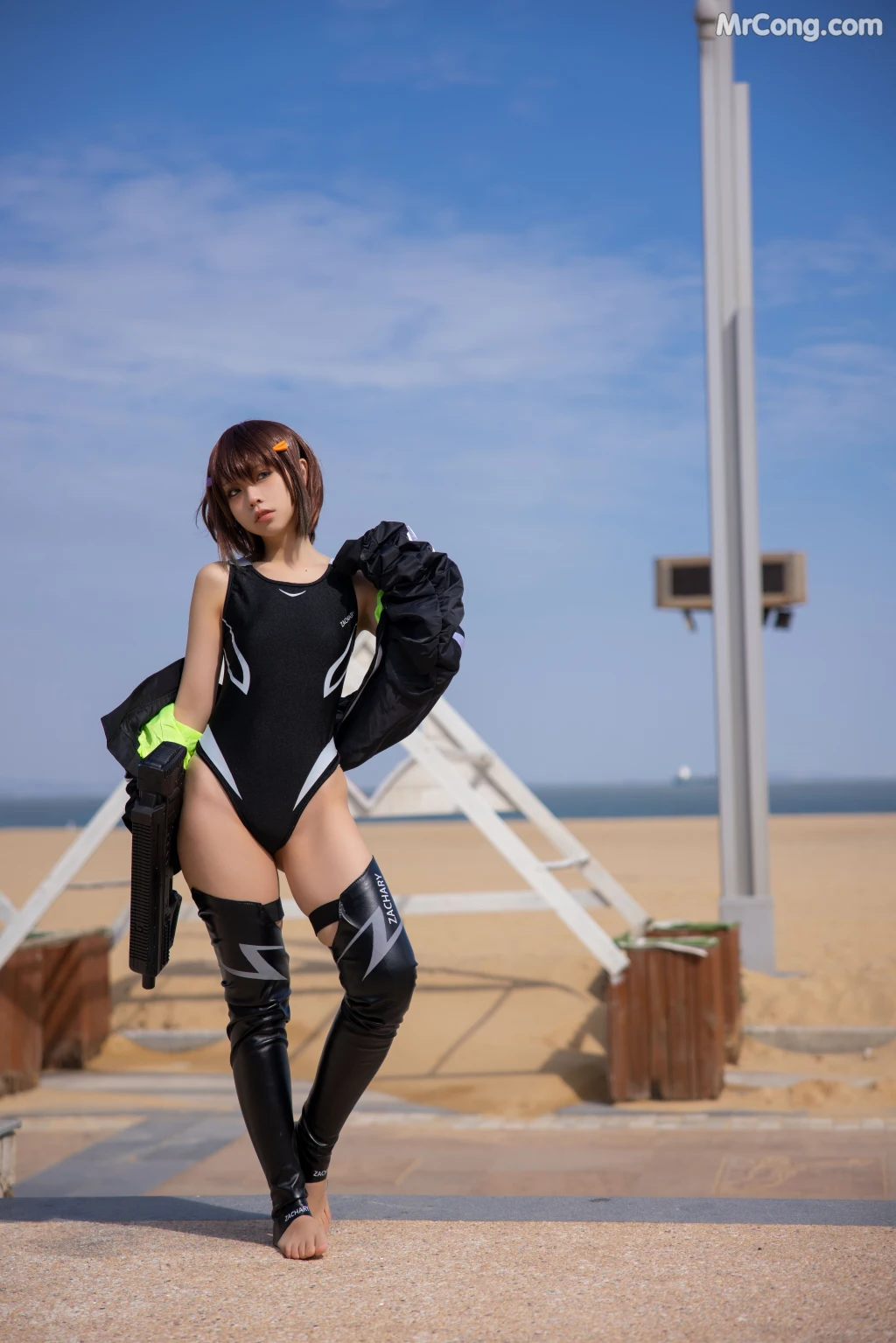 Coser@G44不会受伤 Vol.089: 水泳部的部長 (57 photos)