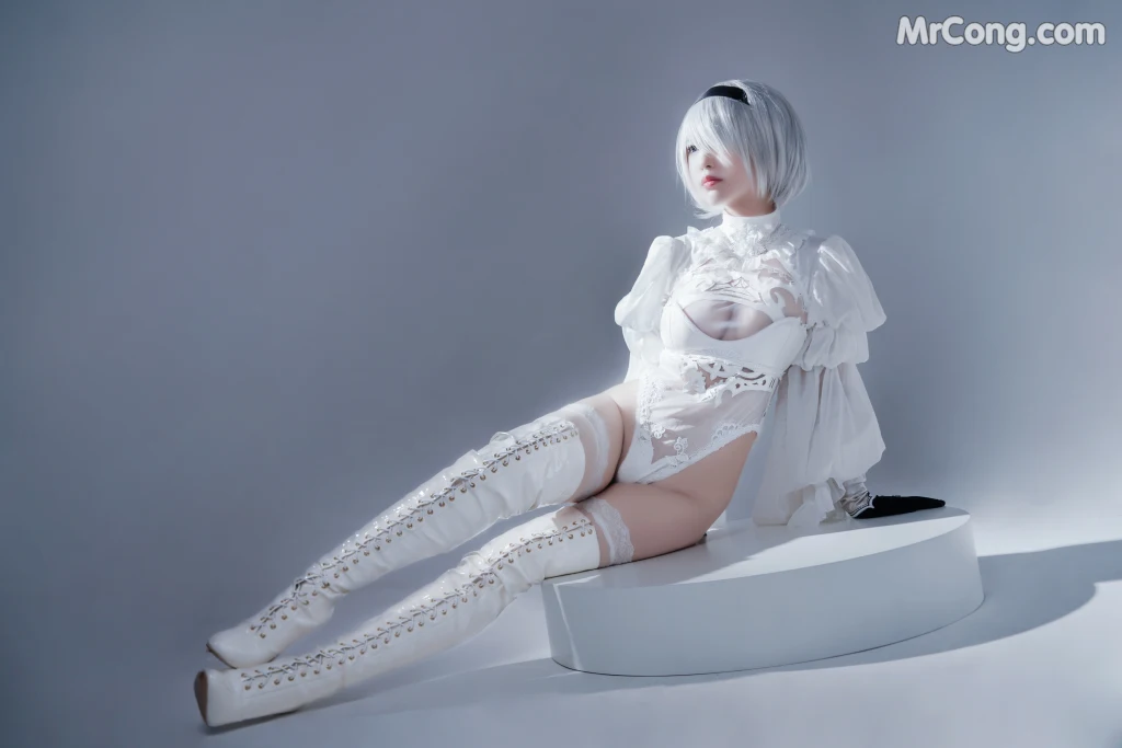 Coser@半半子: Automataヨルハ二号B型 白いドレス (51 photos) 7 Coser@半半子: Automataヨルハ二号B型 白いドレス (51 photos) 7