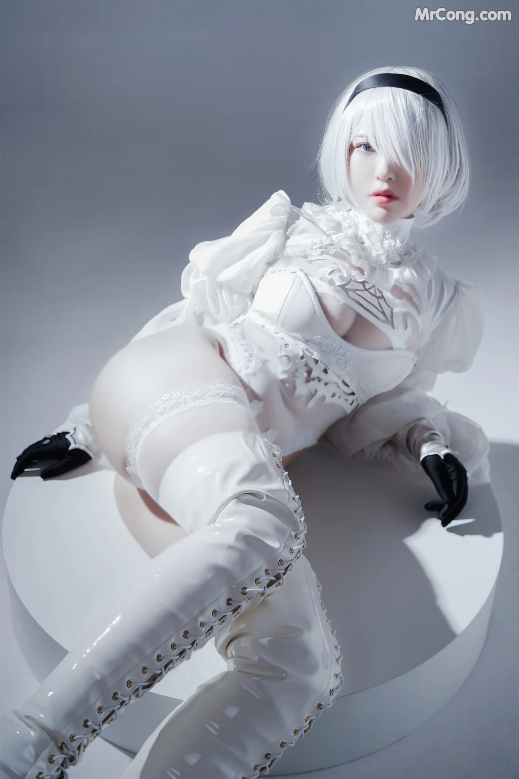 Coser@半半子: Automataヨルハ二号B型 白いドレス (51 photos) 8 Coser@半半子: Automataヨルハ二号B型 白いドレス (51 photos) 8