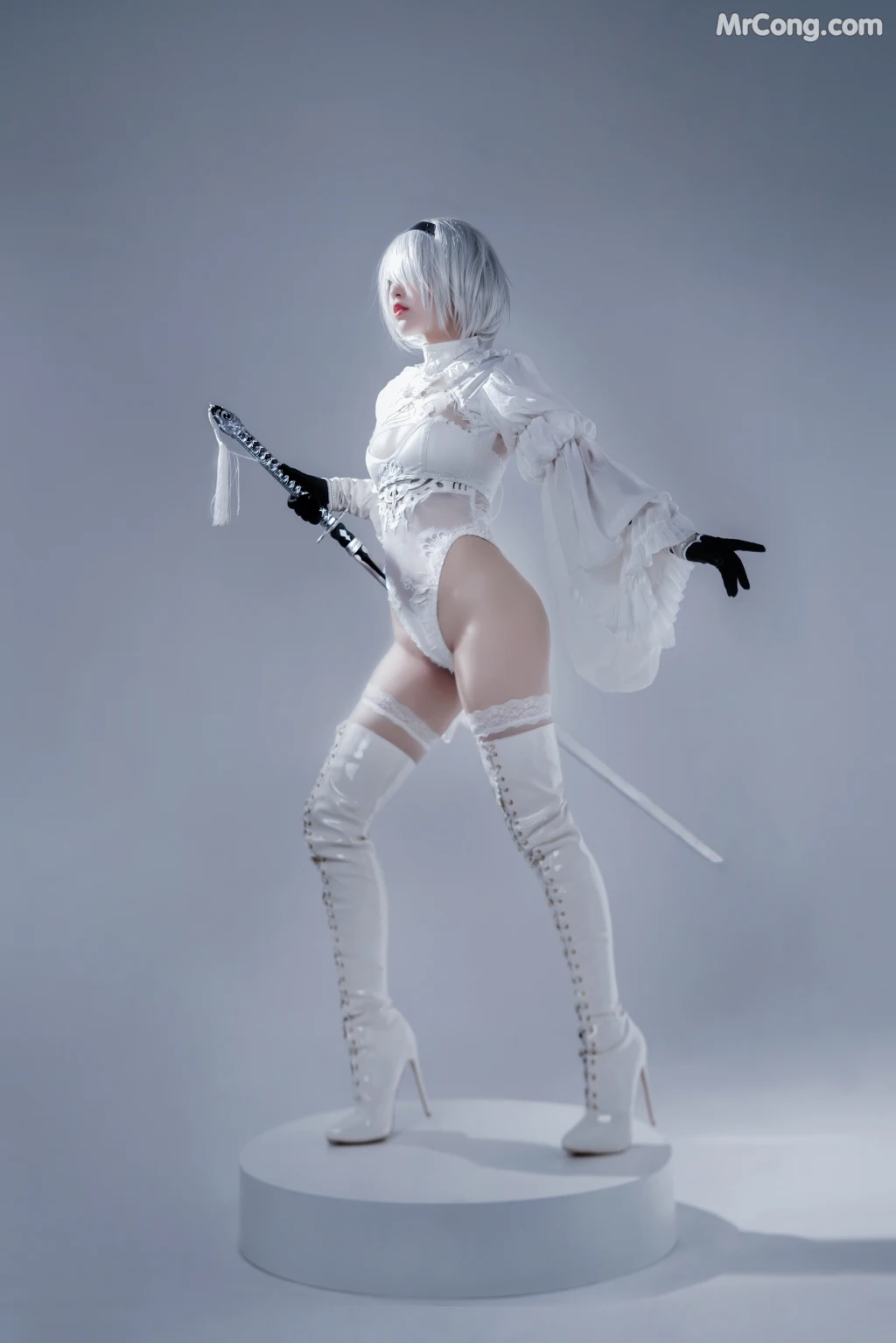 Coser@半半子: Automataヨルハ二号B型 白いドレス (51 photos) 5 Coser@半半子: Automataヨルハ二号B型 白いドレス (51 photos) 5