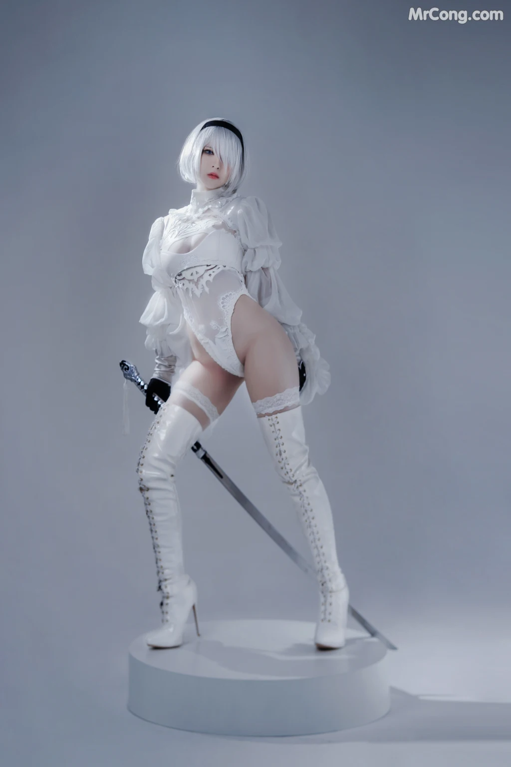 Coser@半半子: Automataヨルハ二号B型 白いドレス (51 photos) 6 Coser@半半子: Automataヨルハ二号B型 白いドレス (51 photos) 6