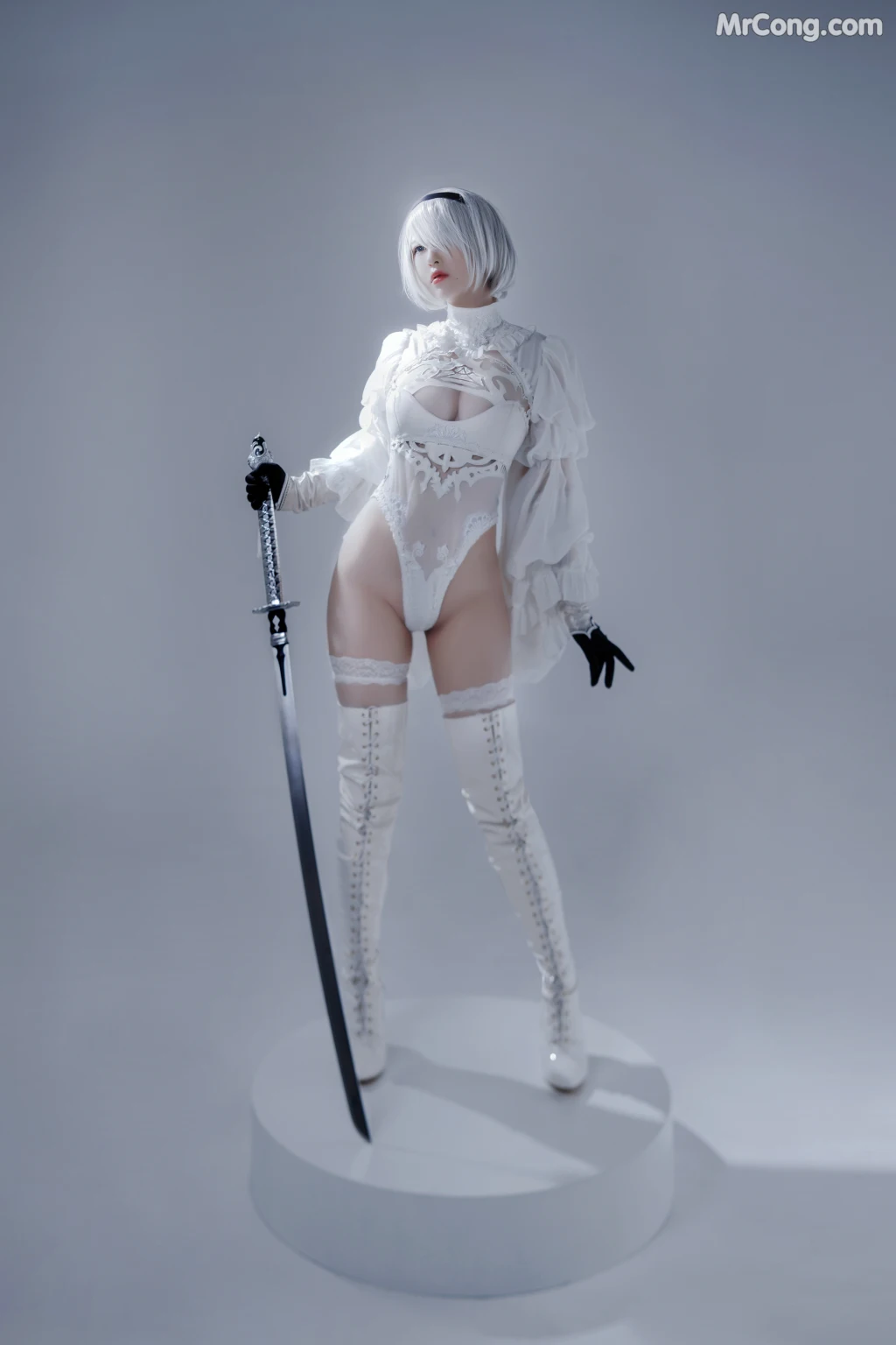 Coser@半半子: Automataヨルハ二号B型 白いドレス (51 photos) 3 Coser@半半子: Automataヨルハ二号B型 白いドレス (51 photos) 3