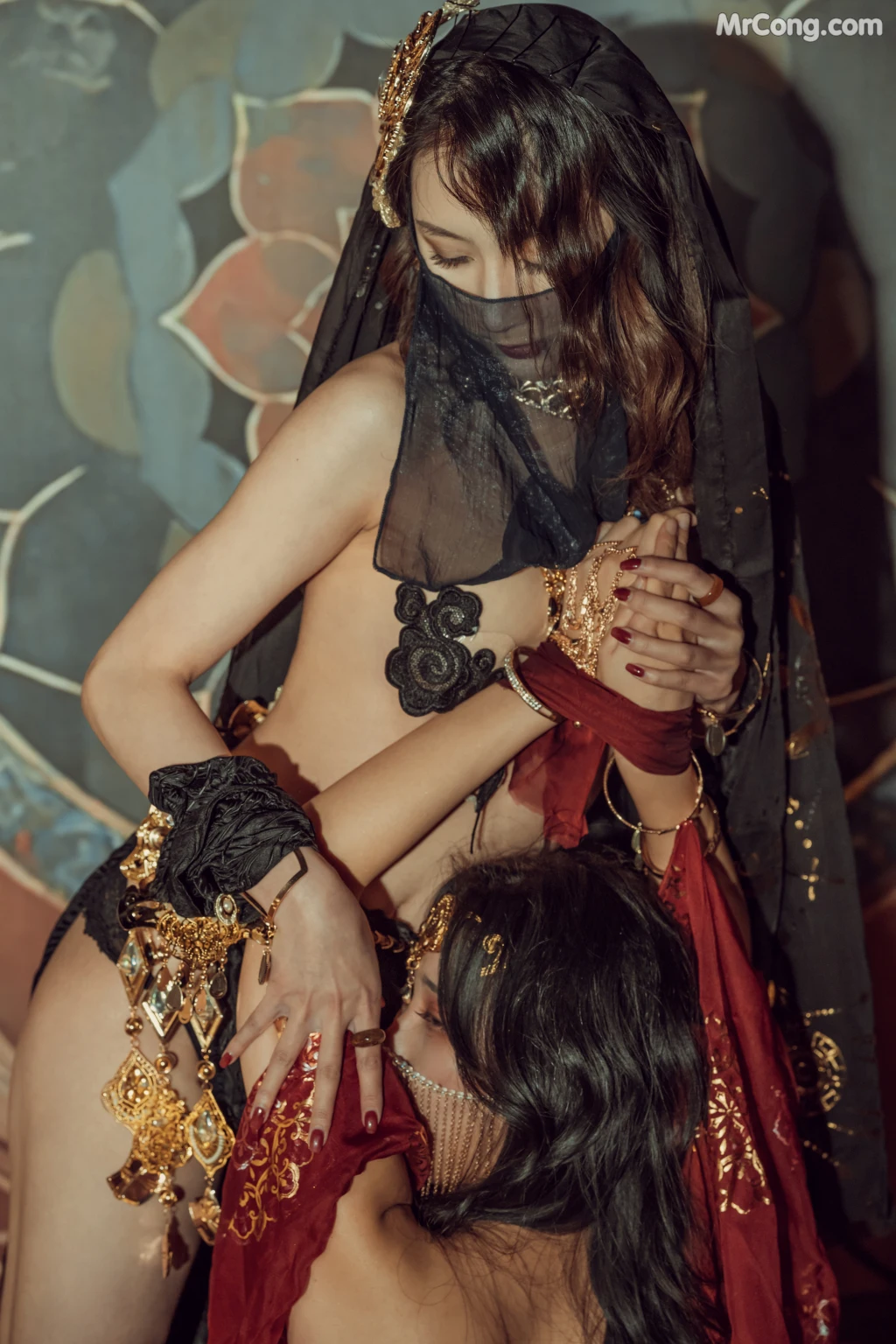 Coser@云溪溪 (Yunx1x1) Vol.044: 奶桃-双人古风 (50 photos)