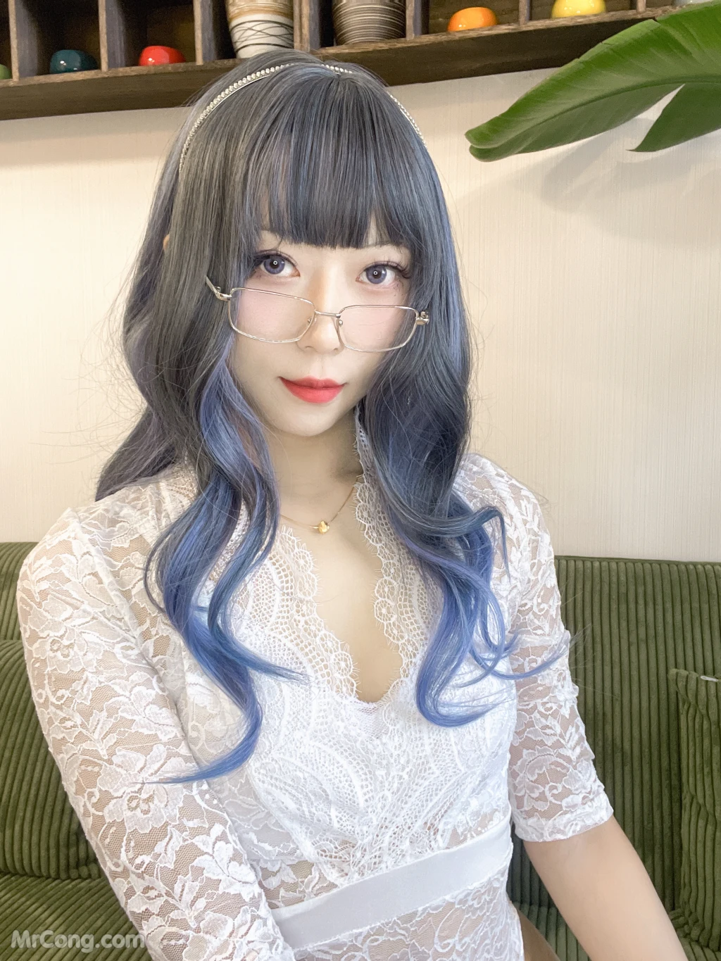 Coser@Money冷冷 No.033: 白蕾丝长裙 (73 photos)