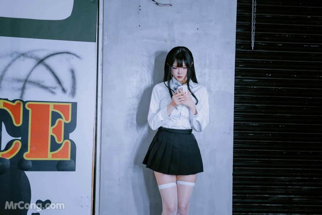 Coser@Xia Xiao Qiu Qiu Qiu (夏小秋秋秋) No.111: 清纯女友-堕 (115 photos )