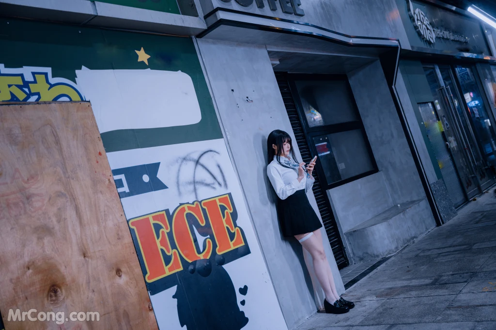 Coser@Xia Xiao Qiu Qiu Qiu (夏小秋秋秋) No.111: 清纯女友-堕 (115 photos )